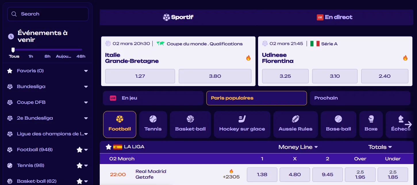 Paris sportifs X3bet – +30 sports, cotes compétitives et live betting